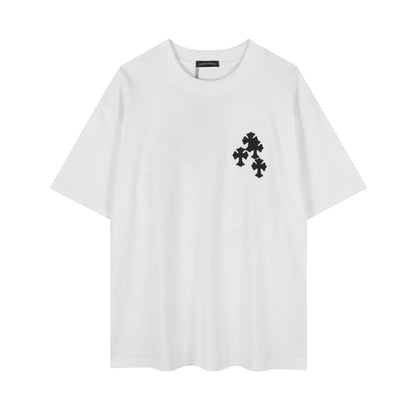 クロムハーツ リング クロス フローラル 刺繍 ヴィンテージ ゴシック Tシャツ 2604