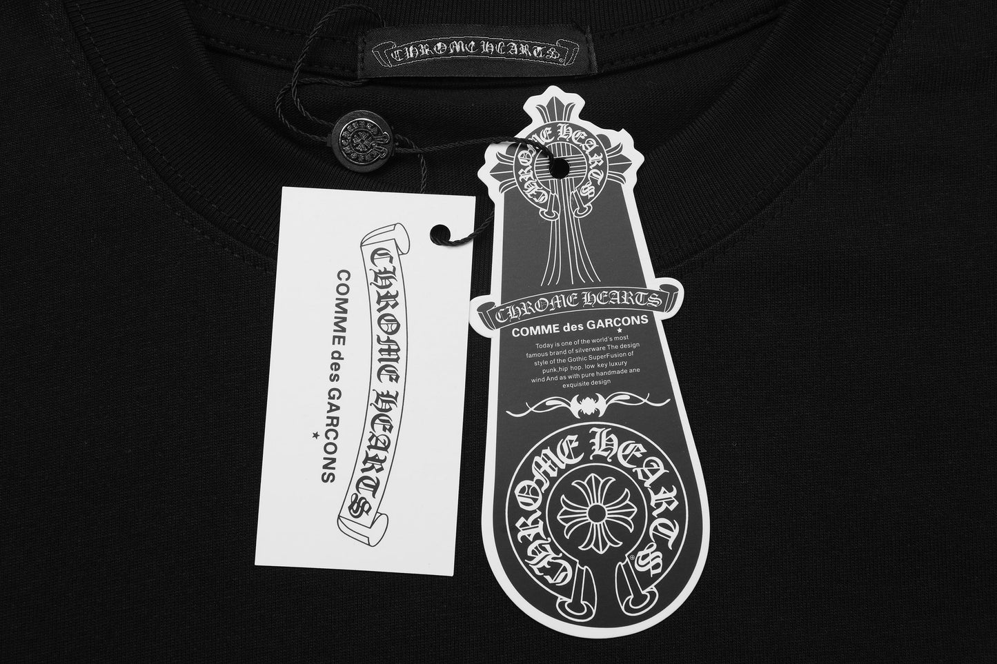 Chrome Hearts Black Base Pink Flame Cross T-shirt P65