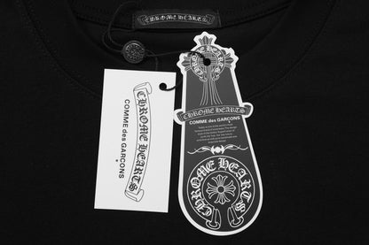 Chrome Hearts Black Base Pink Flame Cross T-shirt P65