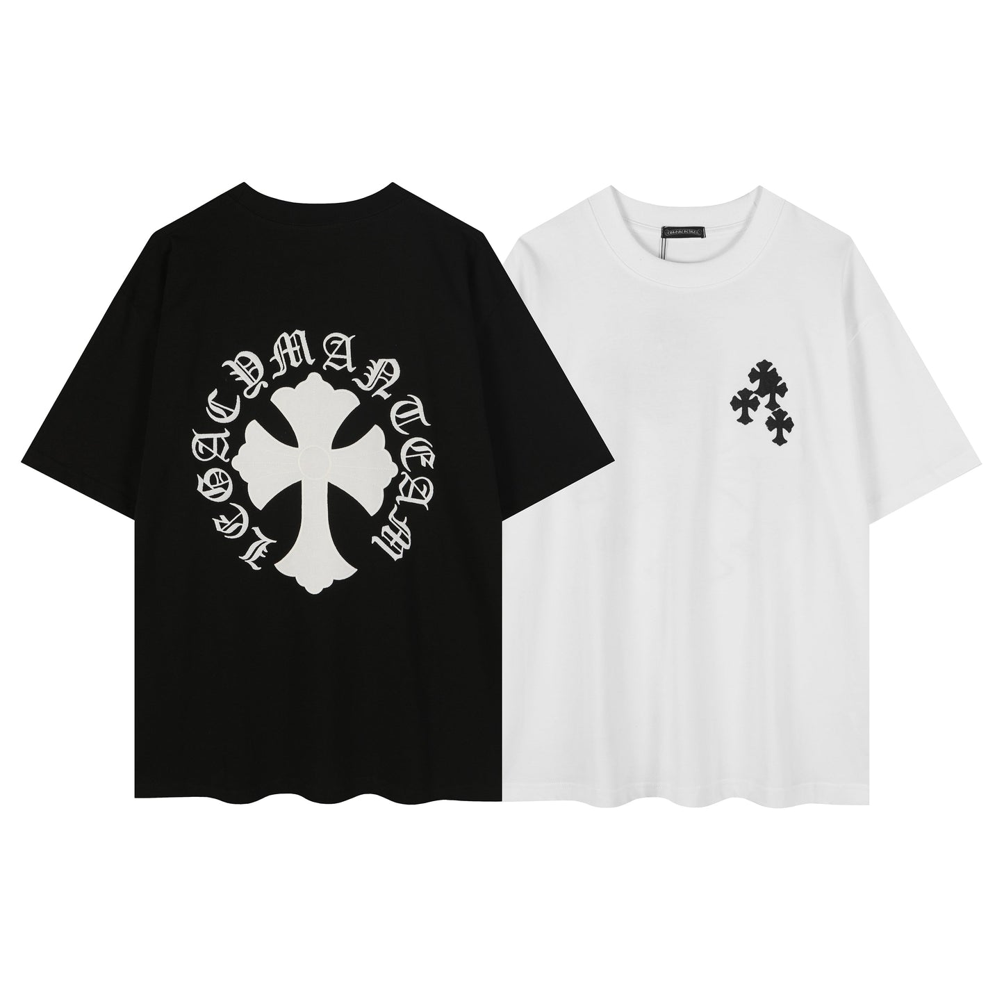 クロムハーツ リング クロス フローラル 刺繍 ヴィンテージ ゴシック Tシャツ 2604