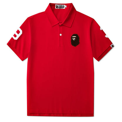 BAPE エンブロイダリー エイプヘッド ロゴ ポロ Tシャツ