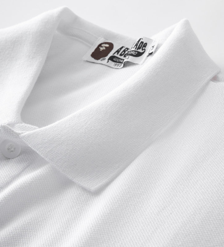 BAPE エンブロイダリー エイプヘッド ロゴ ポロ Tシャツ