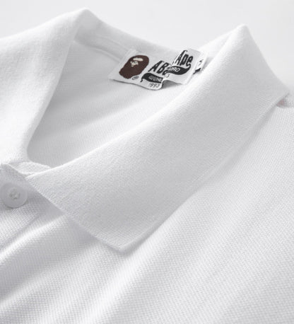 BAPE エンブロイダリー エイプヘッド ロゴ ポロ Tシャツ