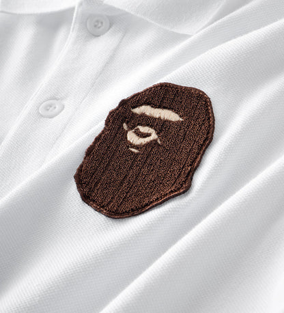 BAPE エンブロイダリー エイプヘッド ロゴ ポロ Tシャツ