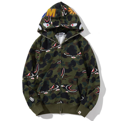BAPE シャーク 1stカモ シャーク フルジップ フーディー