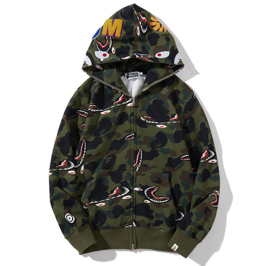BAPE シャーク 1stカモ シャーク フルジップ フーディー