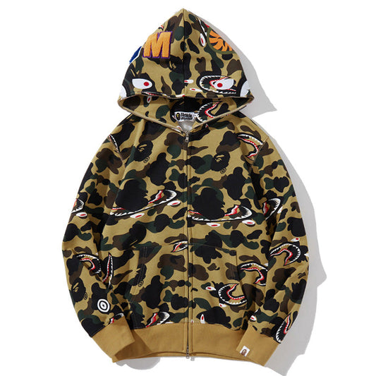 BAPE シャーク 1stカモ シャーク フルジップ フーディー