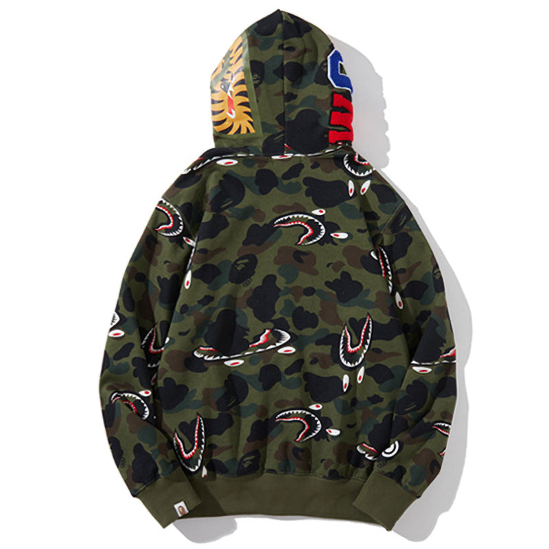 BAPE シャーク 1stカモ シャーク フルジップ フーディー