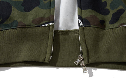 BAPE シャーク 1stカモ シャーク フルジップ フーディー