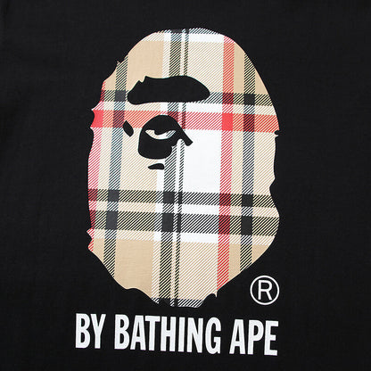 Bape Burberry Plaid Ape Head by Bathing Ape Tシャツ