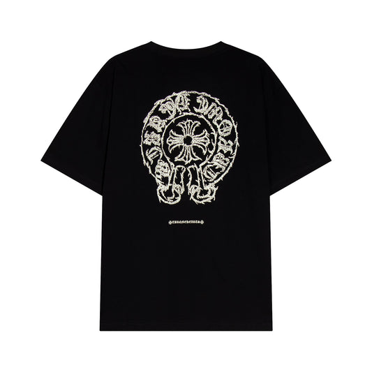Chrome Hearts Sanskrit Horseshoe Cross T-shirt TB36