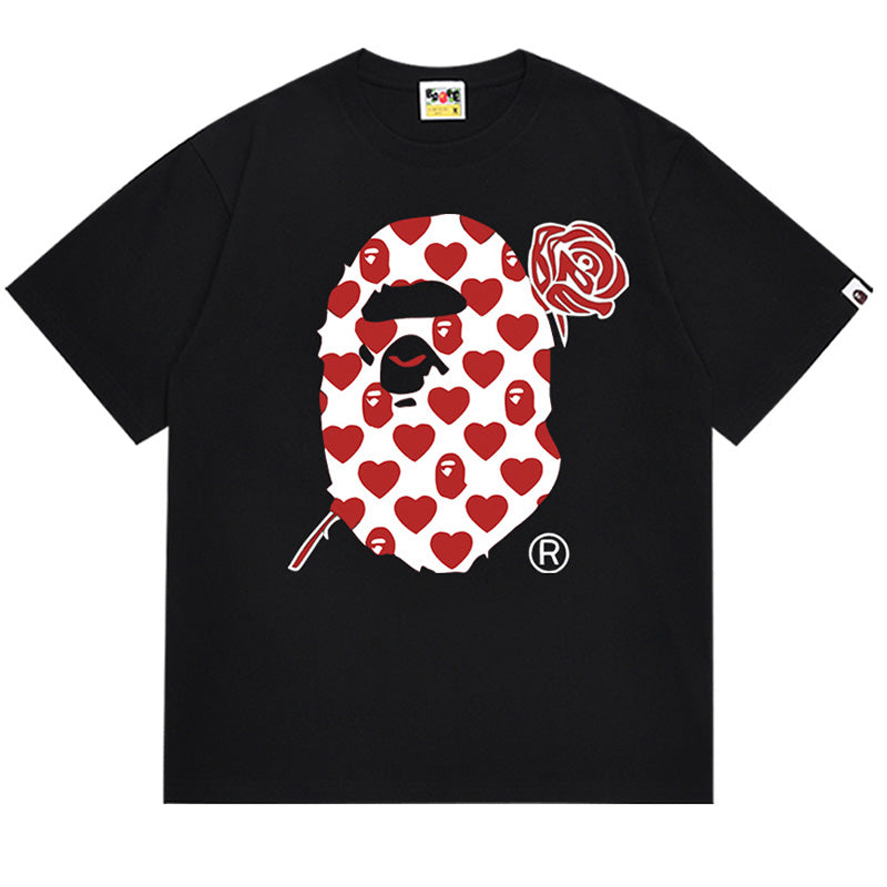 BAPE バレンタイン エイプヘッドTee