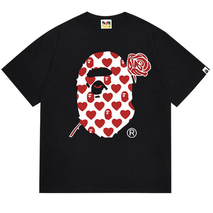 BAPE バレンタイン エイプヘッドTee