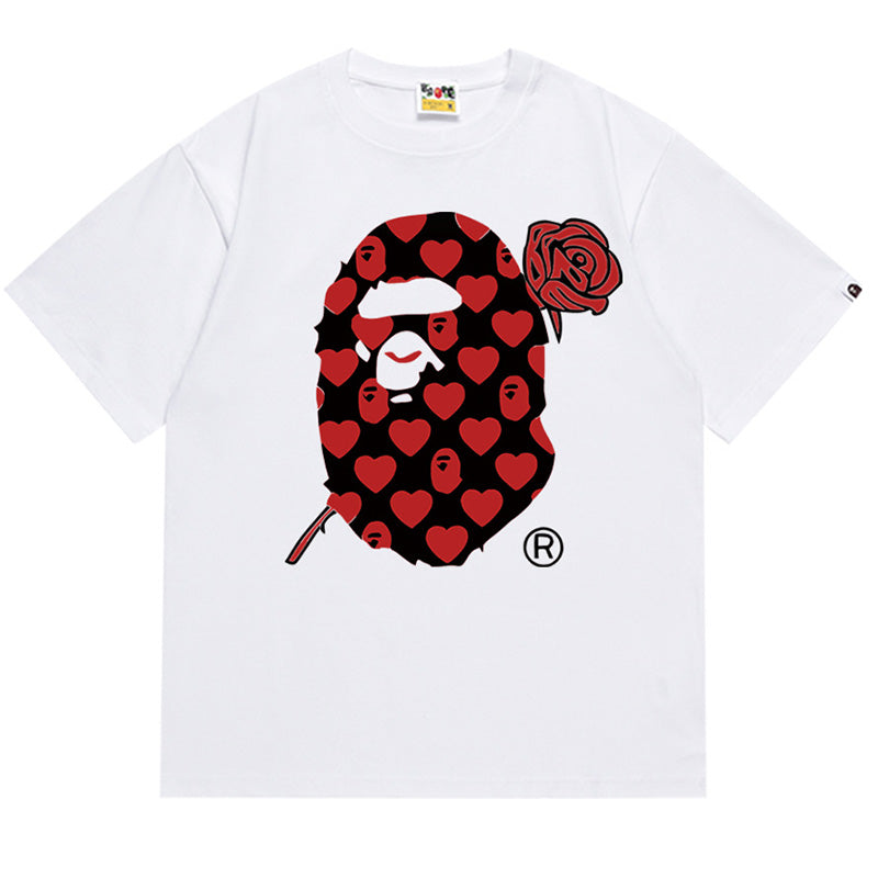 BAPE バレンタイン エイプヘッドTee