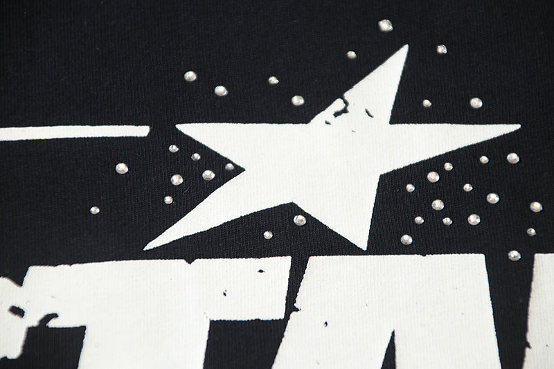 HellstarクラシックブラックTシャツ（ホワイトロゴ）