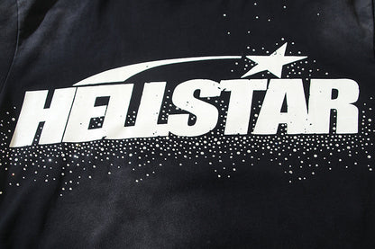 HellstarクラシックブラックTシャツ（ホワイトロゴ）