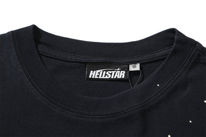 HellstarクラシックブラックTシャツ（ホワイトロゴ）